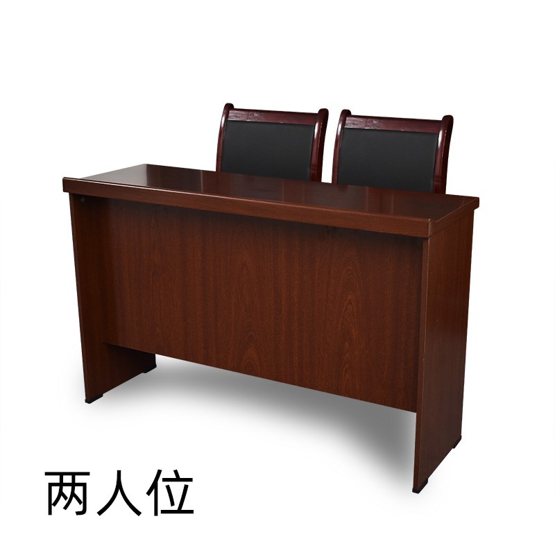 油漆双人条桌培训桌课桌会议桌长桌实H木皮会议室桌椅条形主席台