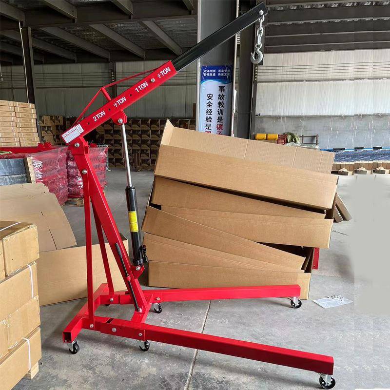 T汽车发动机吊架2T引擎吊机可移动折叠吊机手动液压起重小型吊机