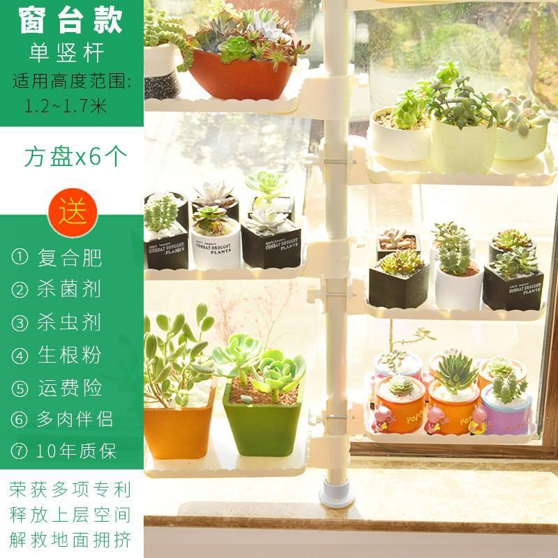 空间阳台顶天立地室内省窗台多肉花架绿萝M花架家用多层子飘窗新