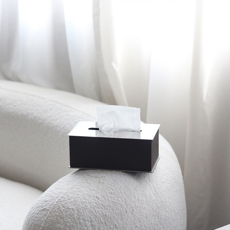 现代轻奢咖啡色皮革纸巾盒客厅家用茶几抽纸盒高级感擦.手纸盒餐