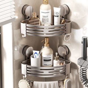 加高吸盘置物架免打孔三角壁挂卫生间厕所浴室收纳架洗手间洗漱台