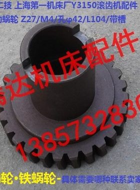 上海二技上海机床Y3150滚齿机配件21031蜗轮Z27/M4/孔42/L104