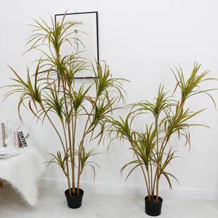 仿真植物七彩铁盆栽仿真假绿植盆景假树客厅沙发家居落地装饰造景