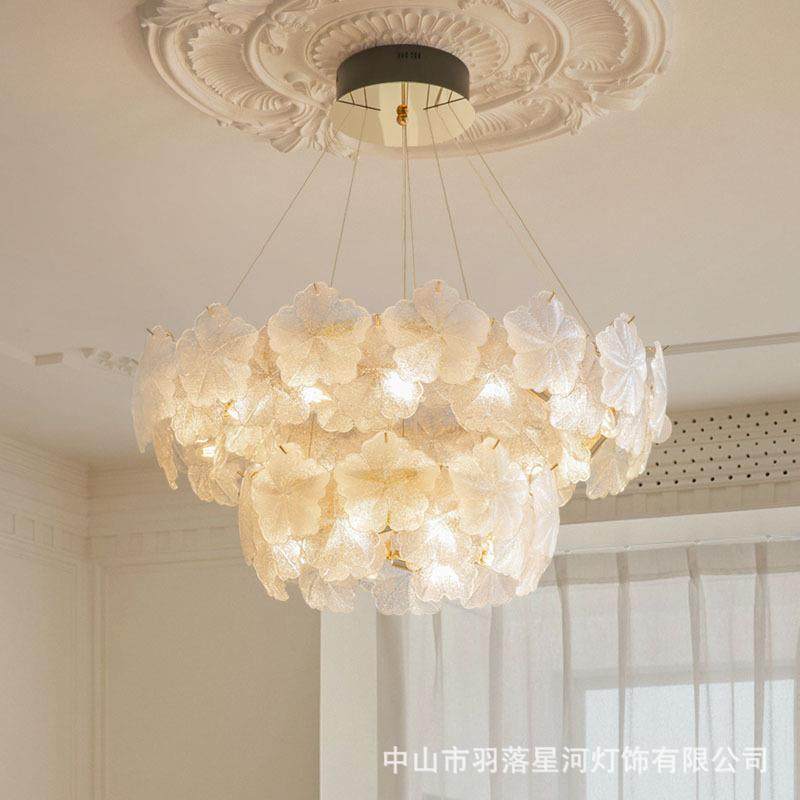 客厅吊灯设计师创意法式奶油风卧室灯全光谱护眼轻奢2024新款LED