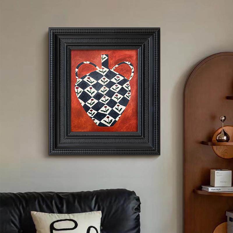 丹麦抽象花瓶装饰画法式小众艺术客厅壁画玄关柜卧室文艺复古挂画,特色手工艺,其他特色工艺品,淘宝优惠券,粉丝福利购,淘宝优惠卷