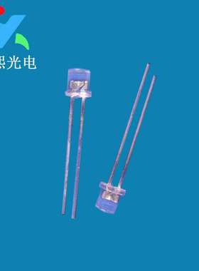 f5\5MM长脚平头白发黄色LED直插灯珠发光二极管