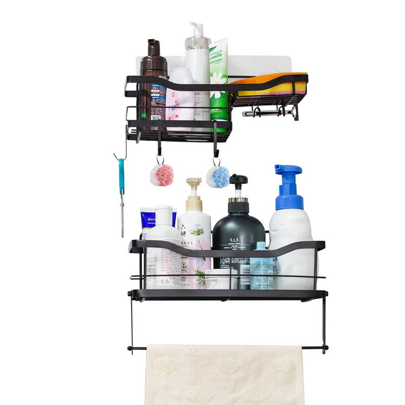 卫生间置物架免打孔浴室厨房厕所置物架壁挂收纳架肥皂架不锈钢