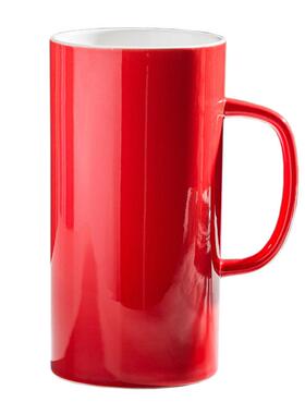 7YX马克杯大容量简约带盖1000ml陶瓷杯男女个性马克杯雕刻耐高温