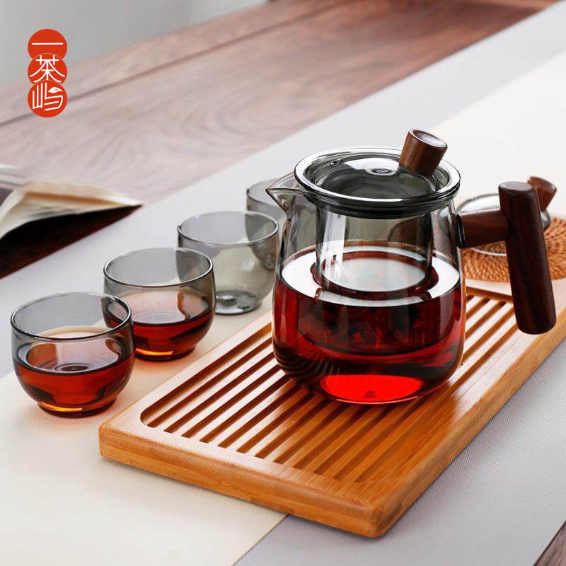 泡茶壶玻璃茶水分离耐高温沏煮茶器茶水壶电陶炉茶具茶盘家用套装