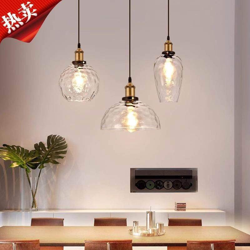 设计师的灯餐厅轻奢复古工业风餐桌吧台灯简约卧室床头玻璃小吊灯,智能设备,其他智能设备,淘宝优惠券,粉丝福利购,淘宝优惠卷