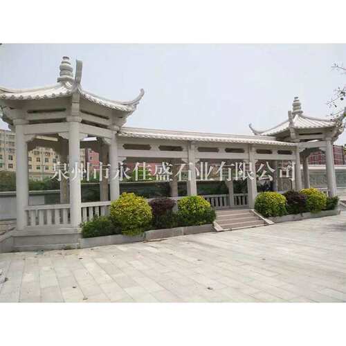 单层双层石亭子石雕中式八角六角亭园林古建庭院广场室外景观亭子