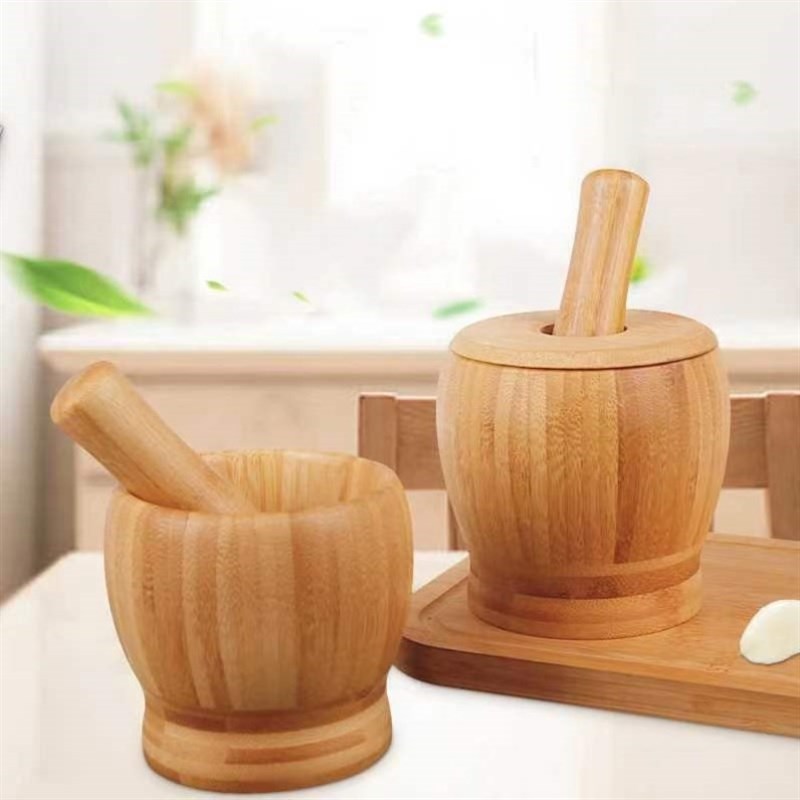 竹木捣蒜罐子蒜缸家用蒜泥器蒜臼老式捣碎K捣药研磨器手动酸枣木
