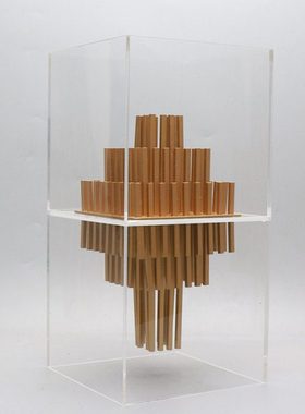 现代新中式创意亚克力几何客厅玄关样板房间售楼处软装饰品摆件