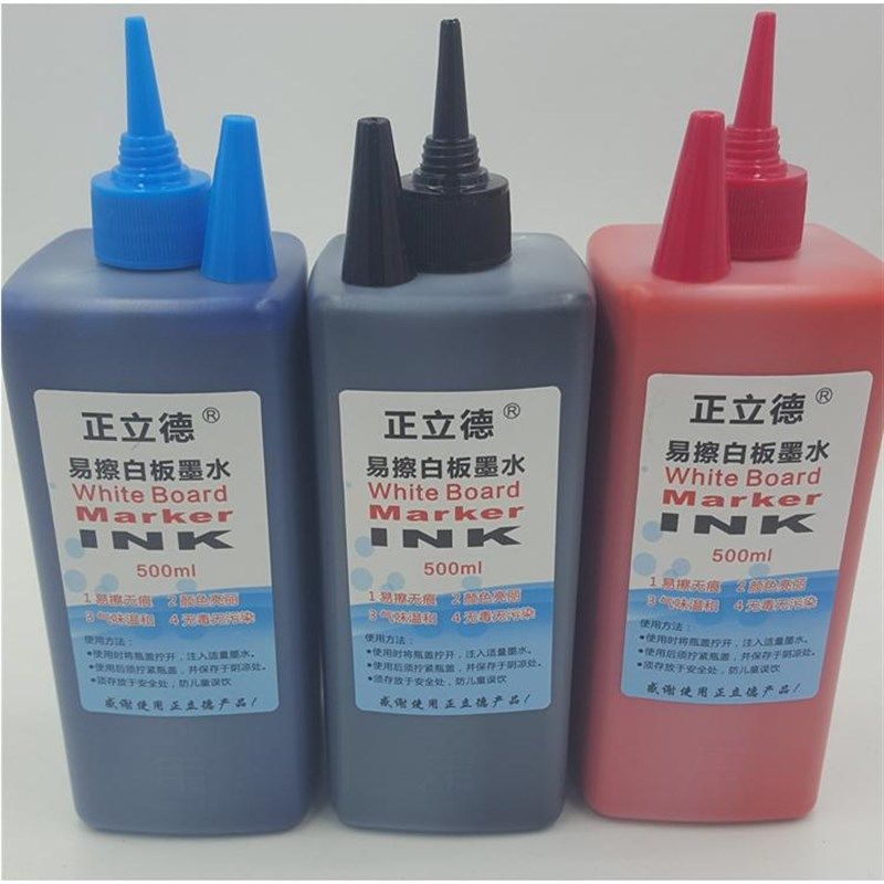 正立德白板笔墨水白板笔补充液/填充液 可擦白板水 大瓶500毫升