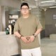 重磅纯棉双纱220g男短袖 T恤 加肥加大码 美式 胖子宽松打底潮流半袖