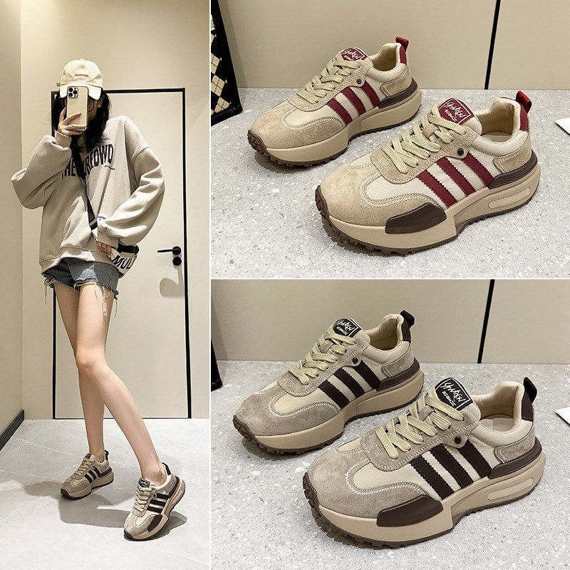 真皮内增高爆款老爹鞋女秋冬轻便显瘦小码厚底运动鞋网红休闲单鞋,女鞋,老爹鞋,淘宝优惠券,粉丝福利购,淘宝优惠卷