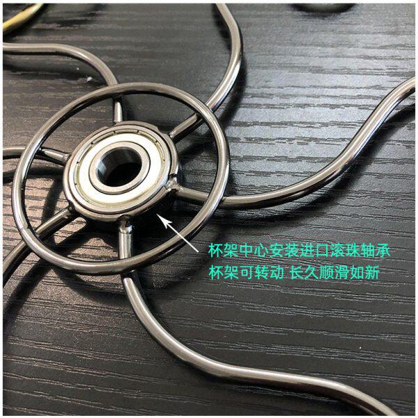 A18酒柜酒架红酒杯架不锈钢脚杯架悬挂倒挂可旋转6杯香槟杯架矮