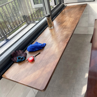 实木壁挂折叠桌窗台延伸桌电脑桌挂墙上写字台学习桌下翻餐桌吧台