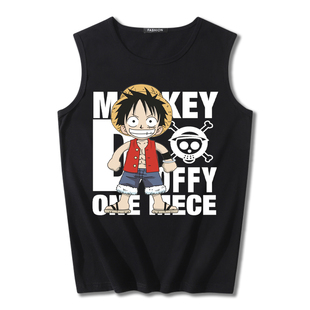 潮流砍袖 t恤夏季 宽松透气T恤 无袖 纯棉背心男潮运动圆领加肥加大码