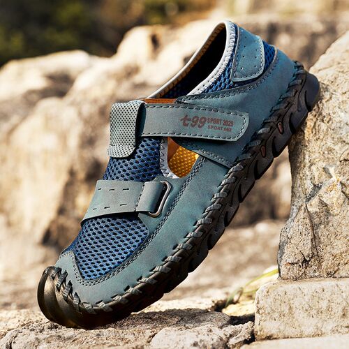 凉鞋男2024新款司机专用开车防臭包头凉拖夏季运动防滑沙滩洞洞鞋