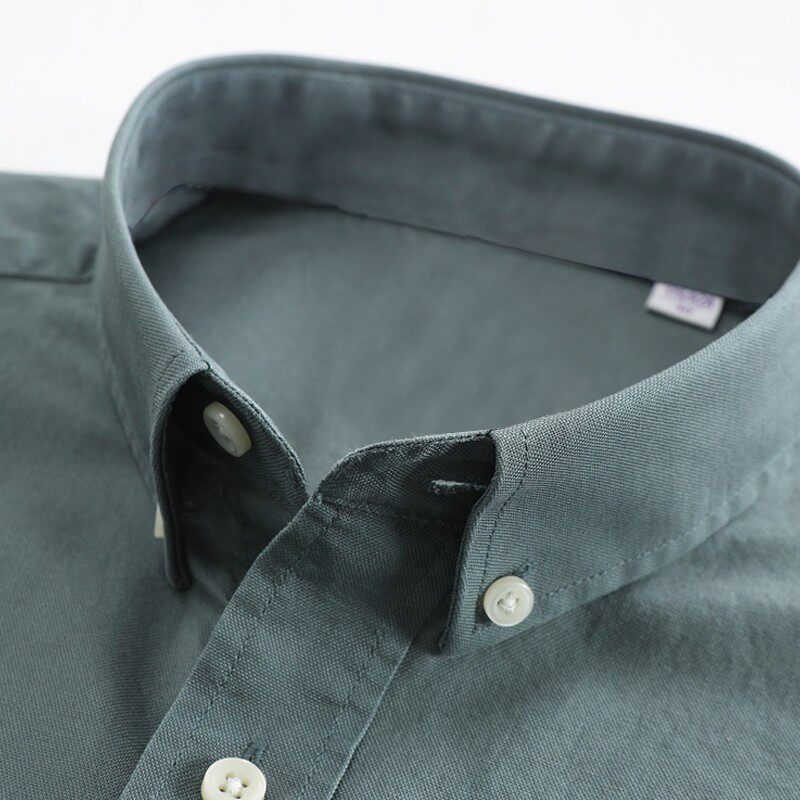 全棉男士长袖衬衫纯棉春秋韩版休闲潮流复古宽松户外速干衬衣外套