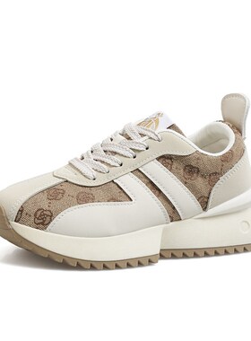 厚底鞋德训老爹鞋女跑步鞋户外鞋登山鞋2025新款红色超火运动鞋子