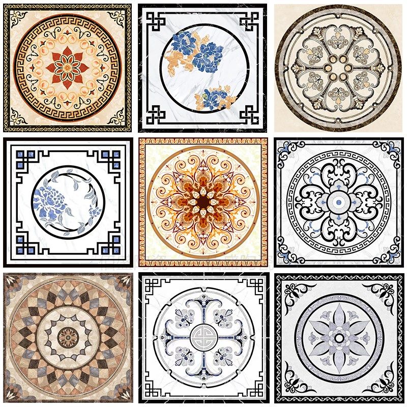 入户玄关进门口拼花地砖800客厅餐厅拼图瓷砖别墅电梯造型地板砖