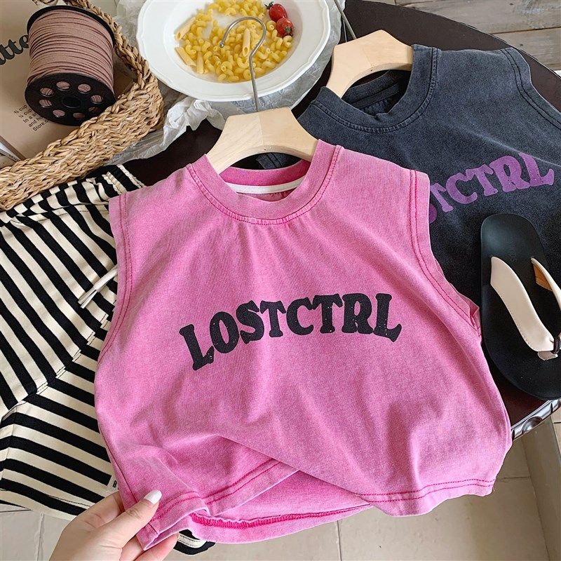 儿童夏季新款韩版宽松坎肩T恤上衣体恤衫2024男女童T炒色背心马甲,童装/婴儿装/亲子装,背心吊带,淘宝优惠券,粉丝福利购,淘宝优惠卷