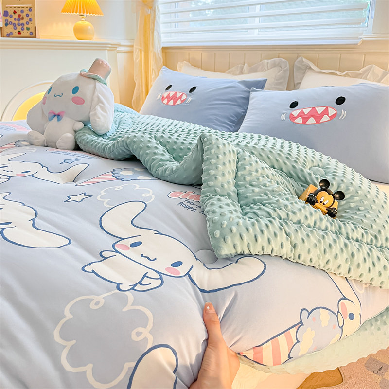 可爱玉桂狗儿童豆豆被宝宝毛毯幼儿园午睡秋冬被子男童冬季可机洗,床上用品,化纤被,淘宝优惠券,粉丝福利购,淘宝优惠卷