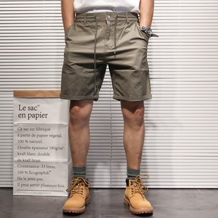 男款 短裤 夏季 宽松纯色百搭薄款 子 美式 直筒运动五分休闲裤 复古工装
