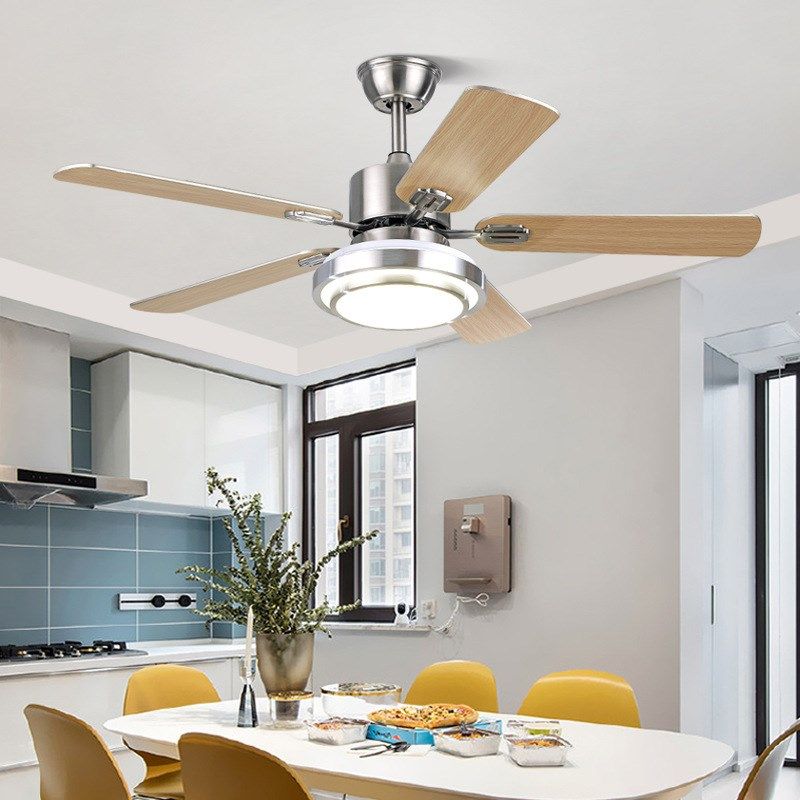 吊扇灯餐厅简约不锈钢铁叶电风扇灯客厅卧室黑色工业吊扇风扇吊灯,家装灯饰光源,客厅吊灯,淘宝优惠券,粉丝福利购,淘宝优惠卷