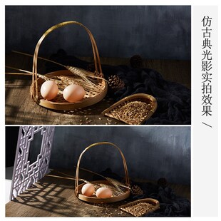 拍照摄影道具古典中式窗格拍摄神器复古镜子中国风背景板仿古