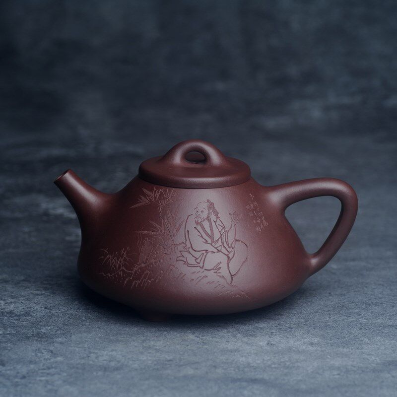 美壶网紫砂壶周小培全手工底槽清子冶石瓢茶壶 助工装饰380cc