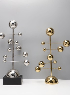 现代简约婚庆螺旋不锈钢烛台摆件样板房卧室客厅玄关浪漫软装饰品