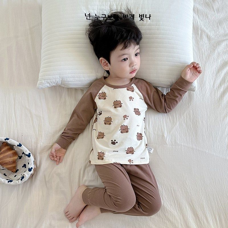 儿童睡衣女童空调服纯棉秋季薄款内衣套装秋衣秋裤宝宝男童家居服