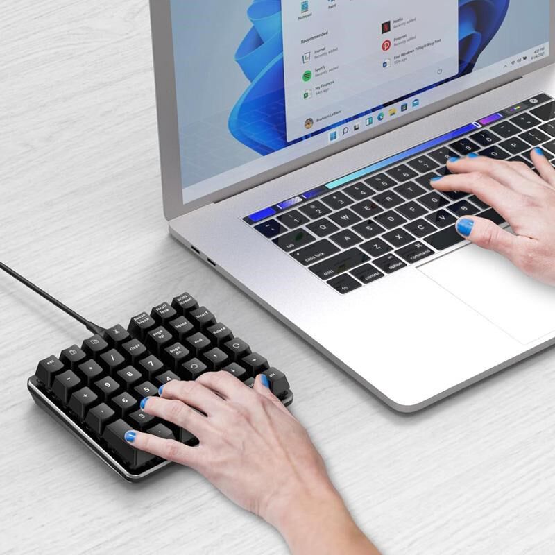 机械数字键盘茶轴左撇子左手密码财务笔记本电脑外接数字区小键盘