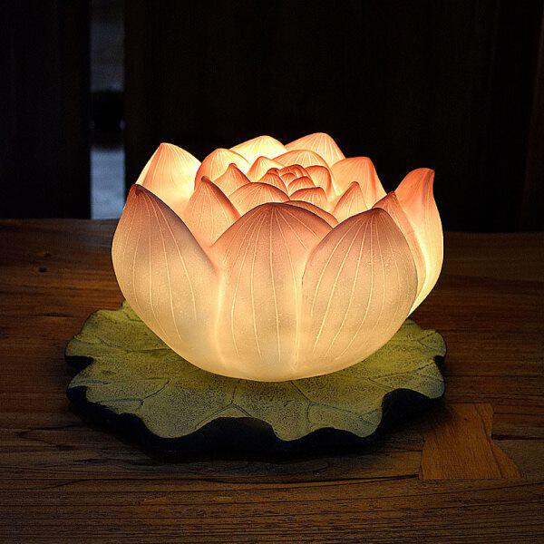 古代茶室新中式国风饰台灯仿古禅意莲花卧室荷花灯布置床头古风