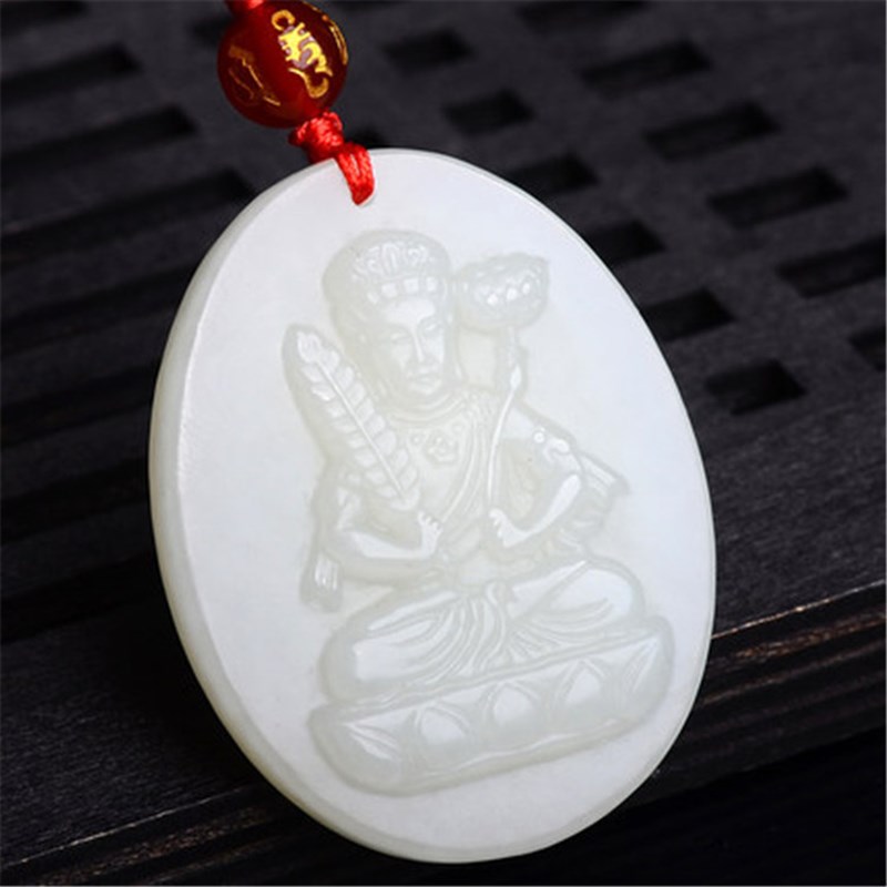 和田玉本命佛吊坠十二生肖八大守护神属牛虎虚空臧佛.菩萨玉挂件