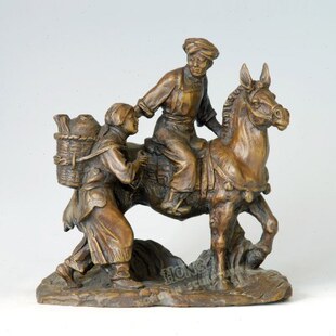 雕赶L0桌面摆件E客厅酒店人物饰品30家居铜中式工艺集办公室包邮