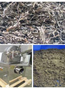 广东304不锈钢艾绒提取机艾草打绒机艾叶艾杆连续自动出绒机