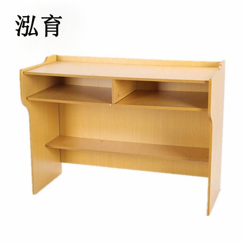 学校教室讲台讲桌培训班演讲台发言台木制弧形迎宾台厂家直供直销