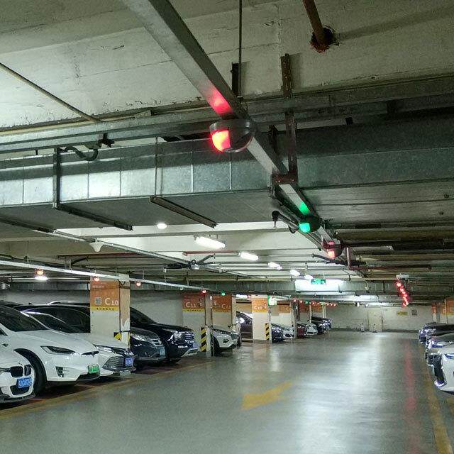 停车位探测器超声波车位引导一体式探测器内置ED车位状态指示灯