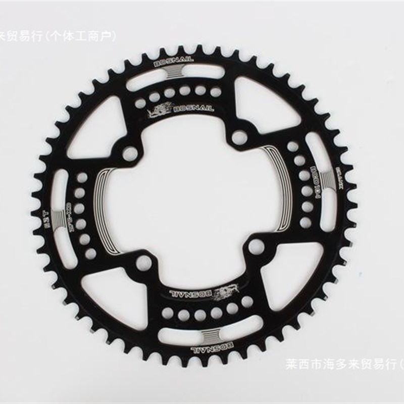 53山地单孔t方牙盘l车cd自行车盘齿公路13910双速片折叠b盘片包邮