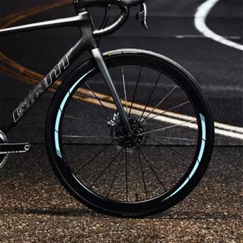 自行车轮组贴纸公路车r登山车单车轮圈刀圈装饰警示反光贴片