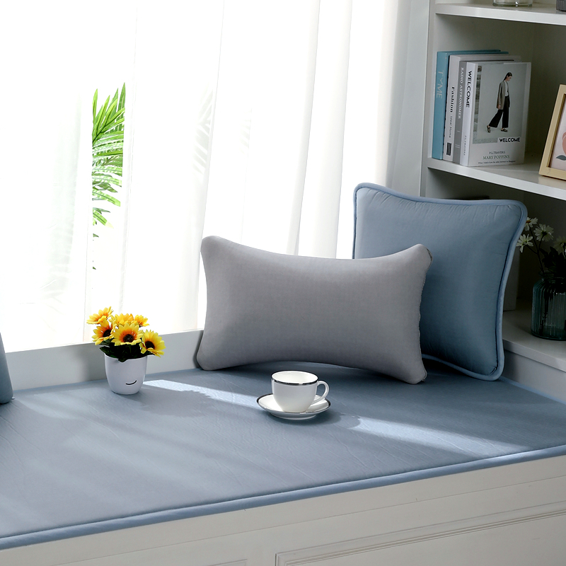 高端纯色科技布飘窗垫p窗台垫定做阳台垫榻榻米垫夏季爬行垫四季