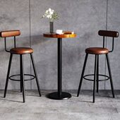 高脚凳咖啡酒吧椅高脚桌现代简约北欧家用椅吧凳阳台靠背吧台椅店