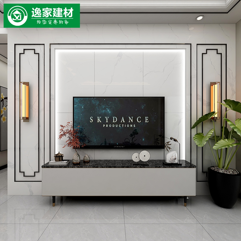 通体大理石75i0x1500无限连纹大板瓷砖客厅新款轻奢电视背景墙地