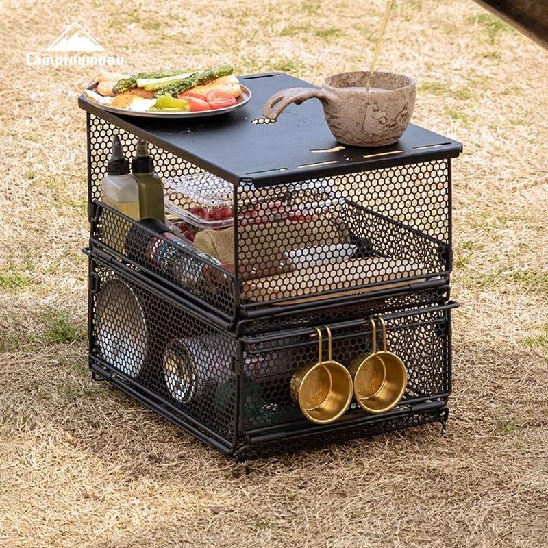 柯曼厨房收纳篮可折叠免打孔收纳箱多功能铁艺置物架餐具收纳抽屉,户外/登山/野营/旅行用品,露营折叠箱,淘宝优惠券,粉丝福利购,淘宝优惠卷