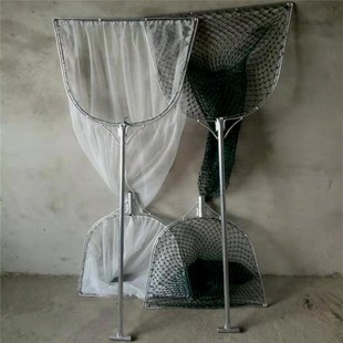 超大平头抄网推网米虾网拦鱼网水产捞网养殖渔具巨物抄网方形大物