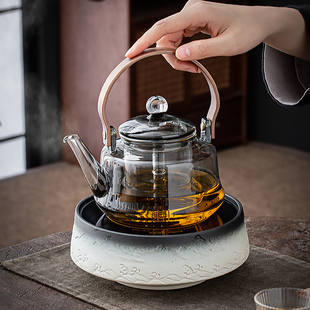 围聚煮茶炉电陶炉煮茶器玻璃壶小型家用静音小电磁炉网红围炉煮茶